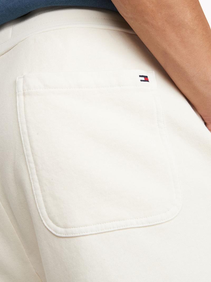 Férfi Tommy Hilfiger Essential solid sweatshort Rövidnadrág Fehér | HU 991PJJ